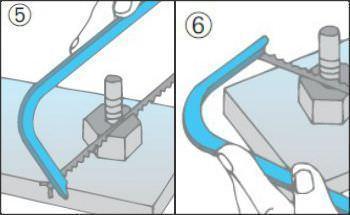 Rimuovere bulloni con seghetto